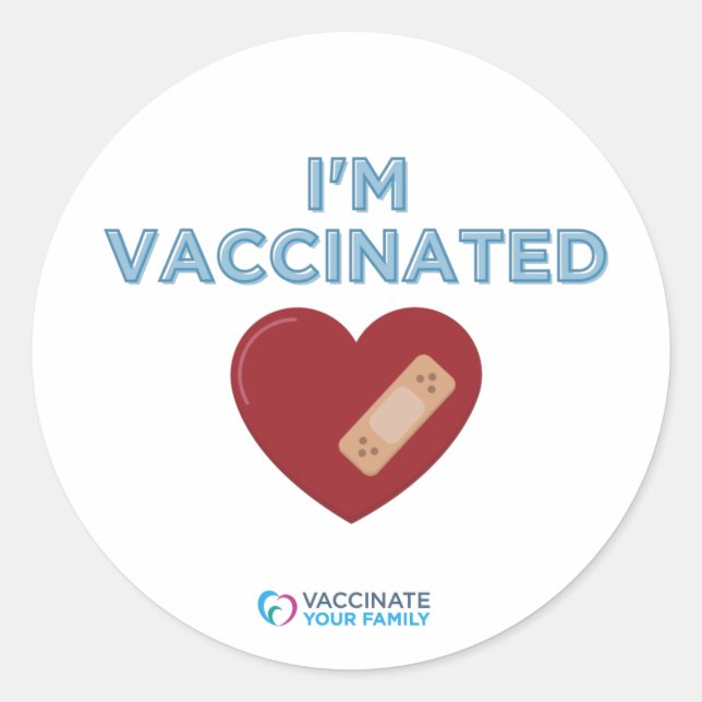 I'm Vaccinated Classic Round Sticker (Front)