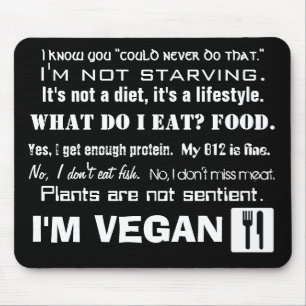 I'm Vegan: Answers Mouse Pad