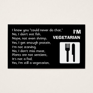 I'm Vegetarian: Answers