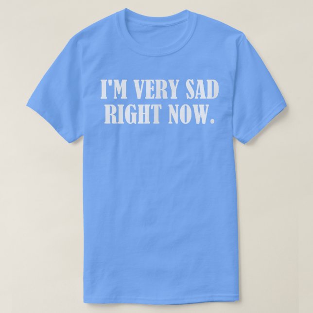 I'm Very Sad Right Now T-Shirt (Design Front)