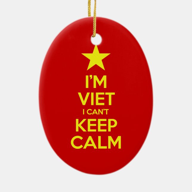 I'm Viet I Can't Keep Calm Ceramic Tree Decoration (Back)