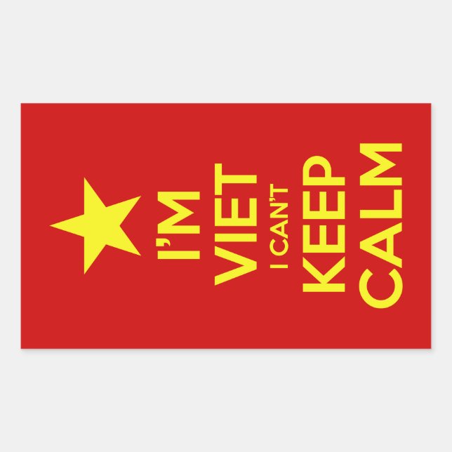 I'm Viet I Can't Keep Calm Rectangular Sticker (Front)