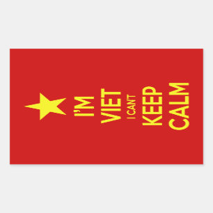 I'm Viet I Can't Keep Calm Rectangular Sticker