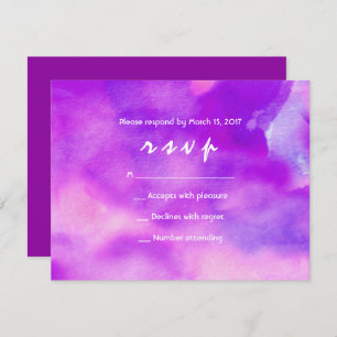 I'M VIOLET WATERCOLOR Bat Mitzvah Invitation