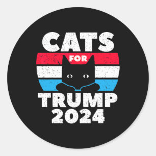 I'm Voting Cats For Trump 2024 Election Debate  Classic Round Sticker