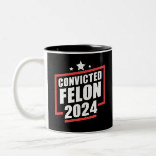 I'm Voting Convicted Felon 2024 Trump Two-Tone Coffee Mug