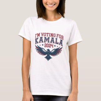 I'm Voting for Kamala 2024 Patriotic Eagle T-Shirt