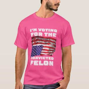 I'm Voting For The Convicted Felon 2024 Upside Dow T-Shirt