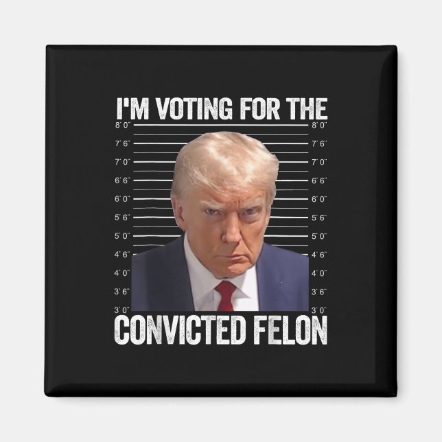 Im Voting For The Convicted Felon Funny Pro Trump  Magnet (Front)