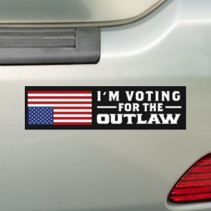I'm Voting For The Outlaw Trump 2024 Bumper Sticker