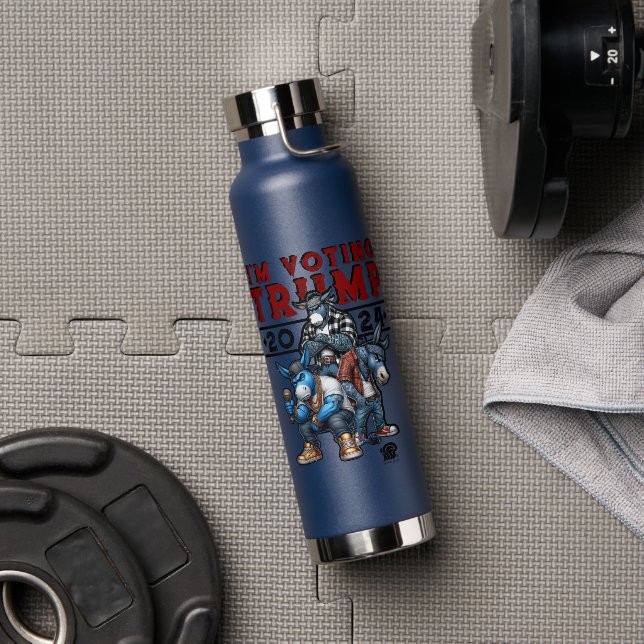 I'M VOTING for TRUMP 2024 Water Bottle (Gym)