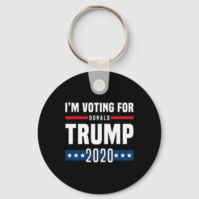 I'm Voting For Trump Election  Key Ring (Front)
