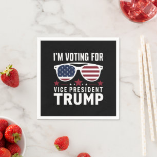 I'm Voting For Vice President Trump 2024 Election Napkin