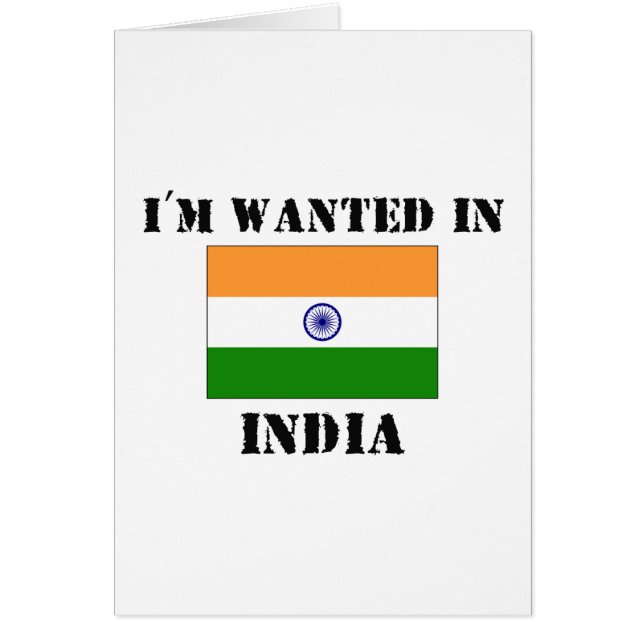 I'm Wanted In India (Front)
