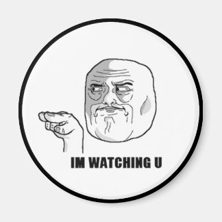 I'm Watching U Comic Face. Magnet