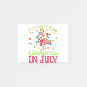 I'm Watching You Santa Christmas In July Flamingo. Post-it Notes
