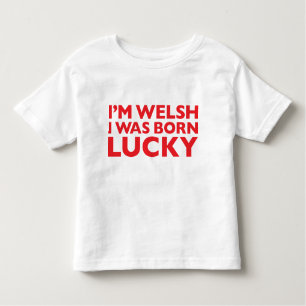 I'm Welsh I Was Born Lucky kids T-Shirt