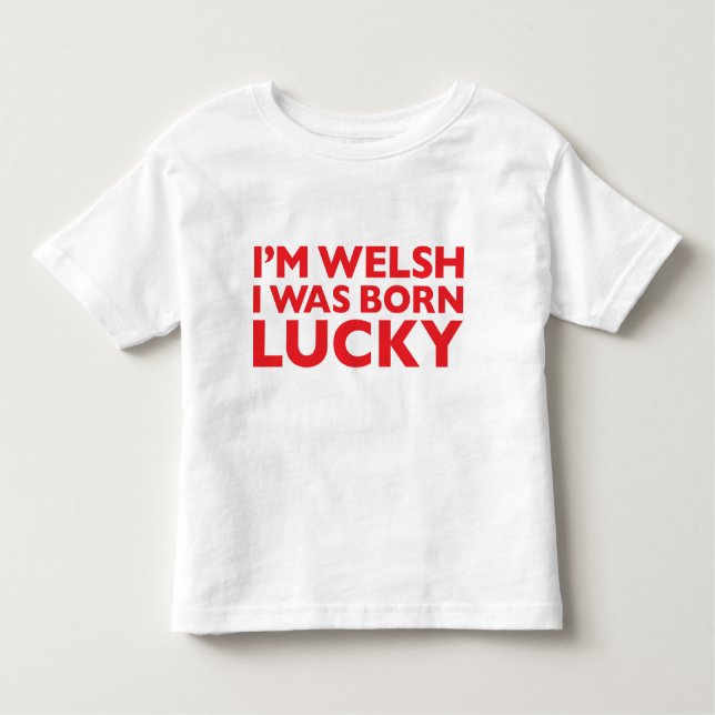 I'm Welsh I Was Born Lucky kids T-Shirt (Front)