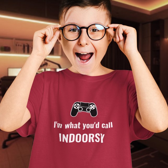 I'm What You'd Call Indoorsy Customisable Gamer T-Shirt (Creator Uploaded)