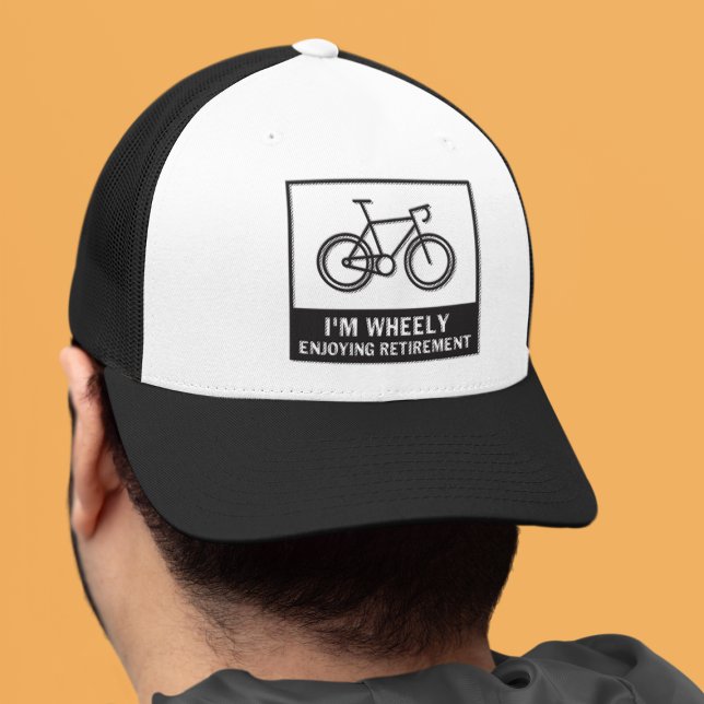 I'm Wheely Enjoying Retirement Funny Bicycle Bike Trucker Hat (Creator Uploaded)