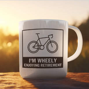 I'm Wheely Enjoying Retirement Funny Bicycle Bike Two-Tone Coffee Mug