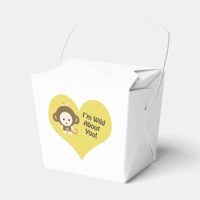 I'm Wild about You Monkey Favour Box (Front Side)