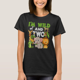 I'm Wild And Two Zoo Birthday Family Safari Jungle T-Shirt