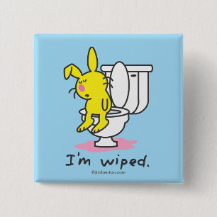 I'm Wiped 15 Cm Square Badge