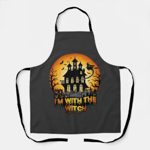 Im Witch Haunted House Full Moon Pumpkins Apron