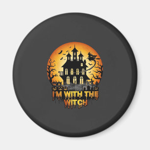Im Witch Haunted House Full Moon Pumpkins Magnet