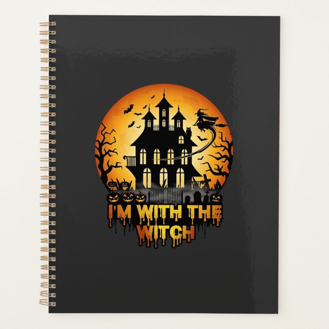 Im Witch Haunted House Full Moon Pumpkins Planner (Front)