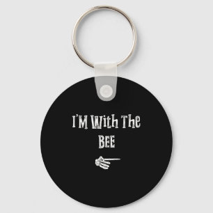 I'm With Bee Halloween Costume Funny Couples Match Key Ring
