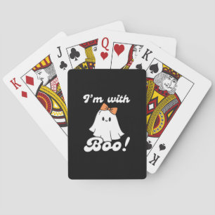 Im With Boo Funny Retro Style Playing Cards