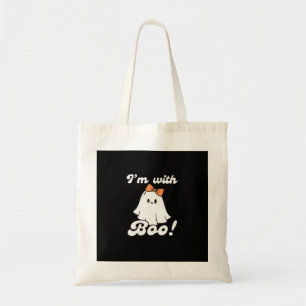 Im With Boo Funny Retro Style Tote Bag