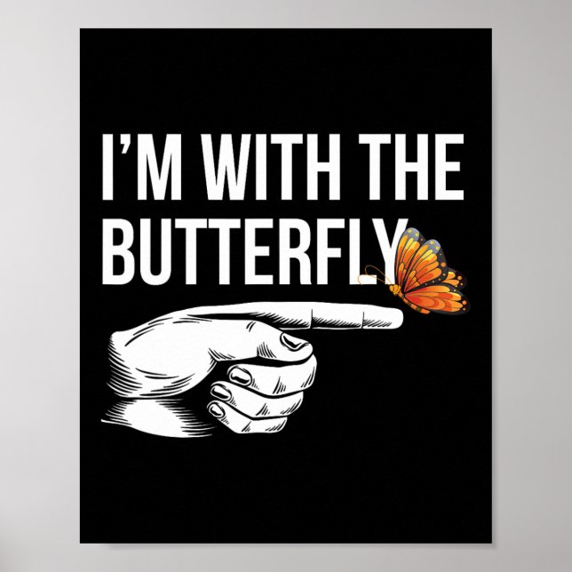 I'm With Butterfly Party Matching Couples Hallowee Poster (Front)