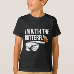 I'm With Butterfly Party Matching Couples Hallowee T-Shirt
