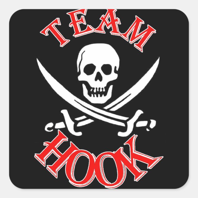 I'm with Captain Hook Square Sticker (Front)