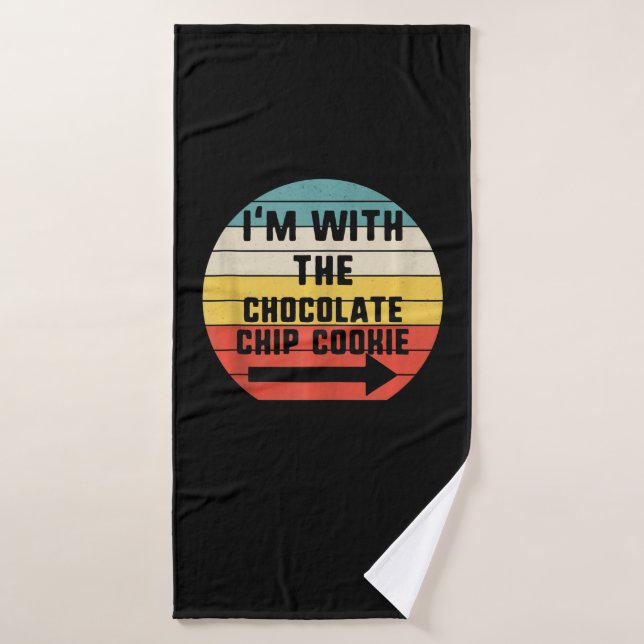 Im With Chocolate Chip Cookie | Cook Gift Bath Towel (Bath Towel)