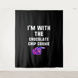 Im With Chocolate Chip Cookie Tie Dye Products Tapestry