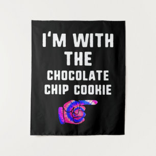 Im With Chocolate Chip Cookie Tie Dye Products Tapestry