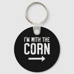 I'm With Corn Halloween Costume Party Matching Out Key Ring