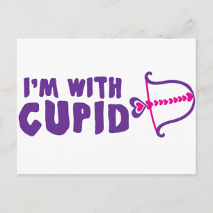 I'm with Cupid Postcard