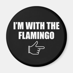 I'm With Flamingo Halloween Costume Matching Flami Magnet