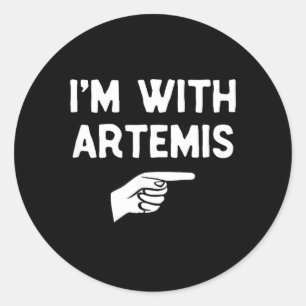 Im with Funny Halloween Matching Costume Classic Round Sticker