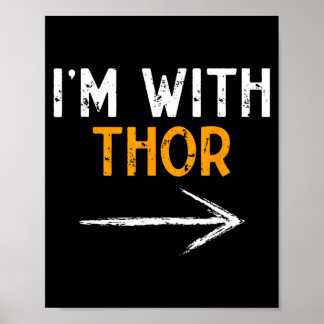 Im with Funny Halloween Matching Couple Costume Poster