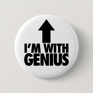 Im With Genius 6 Cm Round Badge