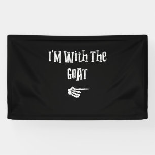 I'm With Goat Halloween Costume Funny Couples Banner