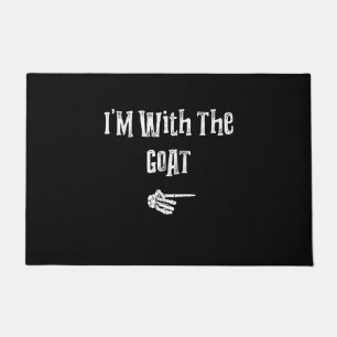 I'm With Goat Halloween Costume Funny Couples Doormat