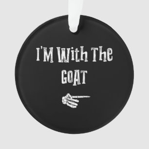 I'm With Goat Halloween Costume Funny Couples Ornament