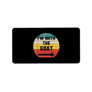 I'm With Goat Halloween Matching Couple Costume Label